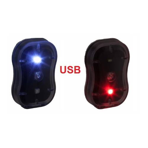 FANALE POSTERIORE CICLO JY UNIVERSAL CON LED BIANCO E ROSSO FISSO E LAMPEGGIANTE RICARICA USB