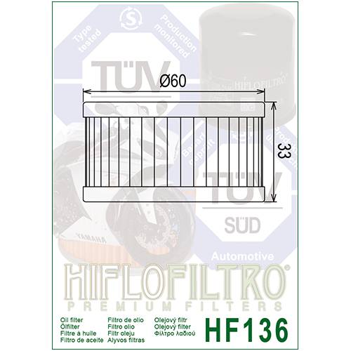 FILTRO OLIO HIFLO HF136