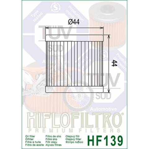 FILTRO OLIO HIFLO HF139