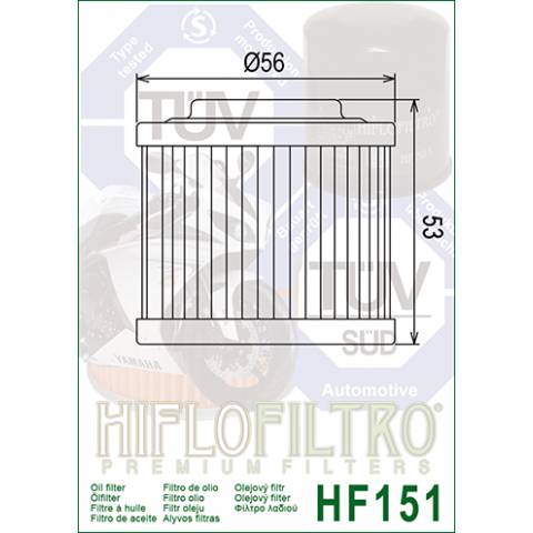 FILTRO OLIO HIFLO HF151