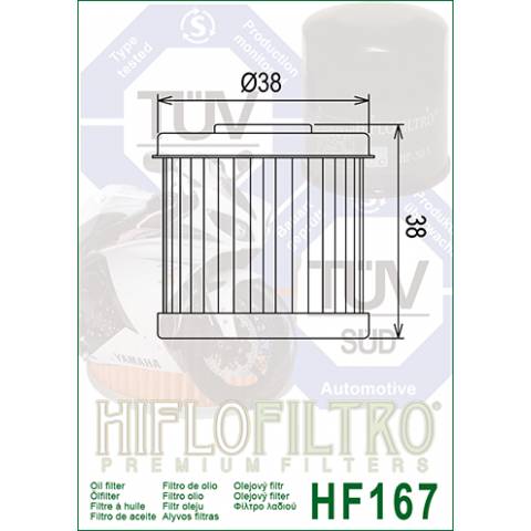 FILTRO OLIO HIFLO HF167