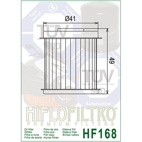 FILTRO OLIO HIFLO HF168