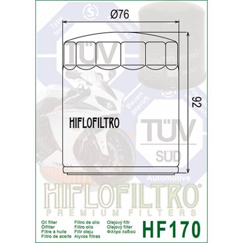 FILTRO OLIO HIFLO HF170B  (SENZA GRAFICHE)