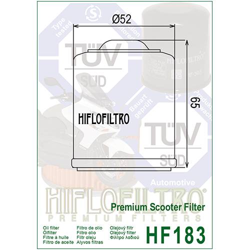 FILTRO OLIO HIFLO HF183  Premium Scooter