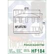 FILTRO OLIO HIFLO HF184  Premium Scooter
