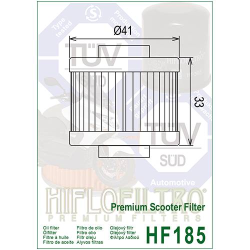 FILTRO OLIO HIFLO HF185  Premium Scooter