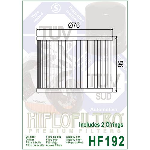 FILTRO OLIO HIFLO HF192