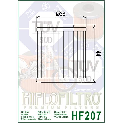 FILTRO OLIO HIFLO HF207