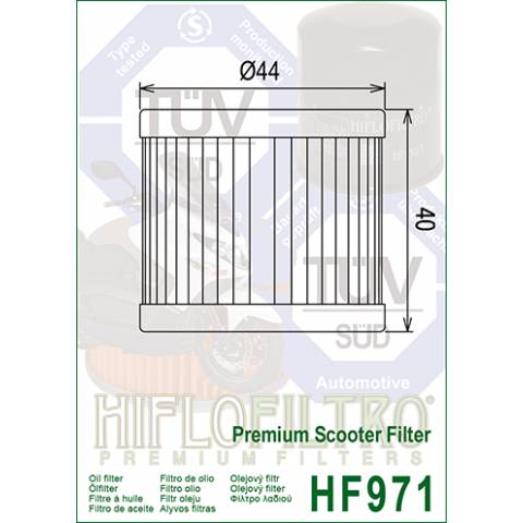 FILTRO OLIO HIFLO HF971 Premium Scooter