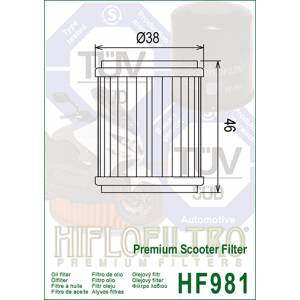 FILTRO OLIO HIFLO HF981 Premium Scooter