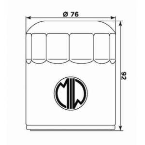 FILTRO OLIO MEIWA BU10002  (SENZA GRAFICHE)