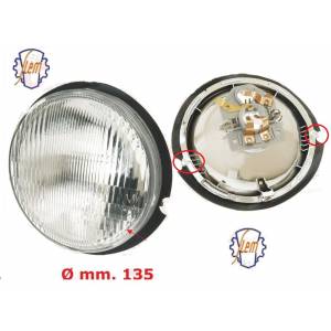 GRUPPO OTTICO PIAGGIO 80/100/125 VESPA PK ATTACCO CON 2 ALETTE ED 1 VITE