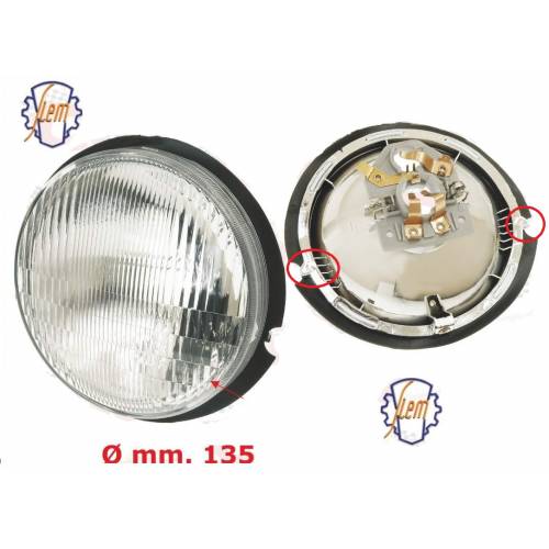 GRUPPO OTTICO PIAGGIO 80/100/125 VESPA PK ATTACCO CON 2 ALETTE ED 1 VITE