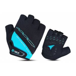 GUANTI CICLO Tg.M*NERO/ACQUAMARINA* - B-RACE "Bump gel"