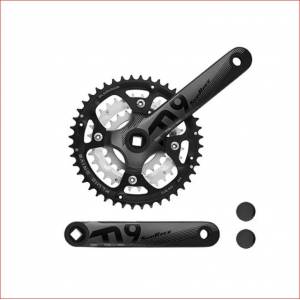 GUARNITURA Z.44x32x22 l.170 ALLUMINIO/ACCIAIO 9 VELOCITA' *NERA*