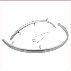 PARAFANGO IN PLASTICA "28 36x16 *SILVER* CON ATTACCO A MORSETTI