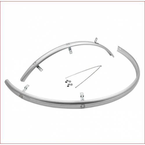 PARAFANGO IN PLASTICA "28 36x16 *SILVER* CON ATTACCO A MORSETTI