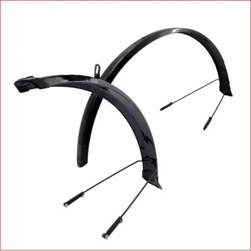 PARAFANGO IN PLASTICA "28 45mm.ASTA SINGOLA *NERO*