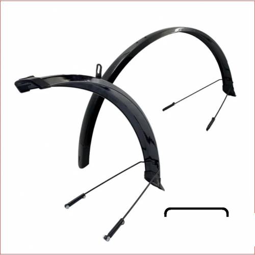 PARAFANGO IN PLASTICA "28 53mm. PROFILO SQUADRATO *NERO* (ADATTABILE A 26")