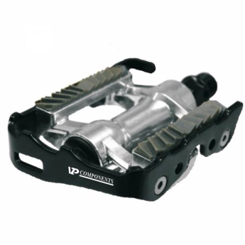 PEDALI CICLO MTB DUAL FUNCTION TACCHETTA SPD SYSTEM *NERO*