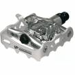 PEDALI CICLO MTB DUAL FUNCTION TACCHETTA SPD SYSTEM *SILVER*