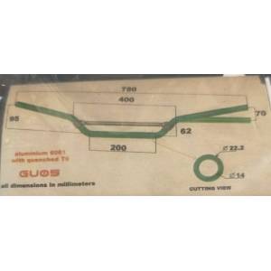 PIEGA MANUBRIO MOTO ALLUMINIO l.780mm. h.95mm. NATURALE