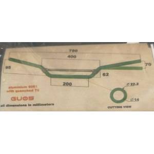 PIEGA MANUBRIO MOTO ALLUMINIO l.780mm. h.95mm. TITANIO