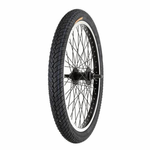 RUOTA BMX 20 ANTERIORE CERCHIO MONOCAMERA 48 RAGGI PERNO 10mm. *NERO*