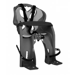 SEGGIOLINO ANTERIORE SIMPATICO ATTACCO AL MANUBRIO ANTRACITE IMBOTTITURA GRIGIA CON BARRA PROTETTIVA