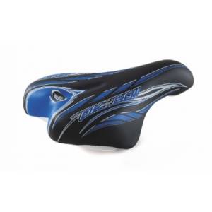 SELLA CICLO 210x140mm. MTB JUNIOR 12/16 *NERO BLU* - MONTEGRAPPA Ok Go