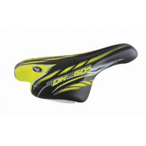 SELLA CICLO 250x140mm. MTB JUNIOR 20/24 *NERO GIALLO* - MONTEGRAPPA Ok Go