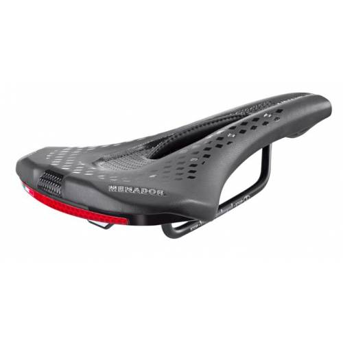 SELLA CICLO 250x145mm. CON FORO CENTRALE *NERO*  - Selle Montegrappa Menador Air Flow