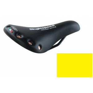 SELLA CICLO SINGLE SPEED CON RIVETTI *GIALLO*