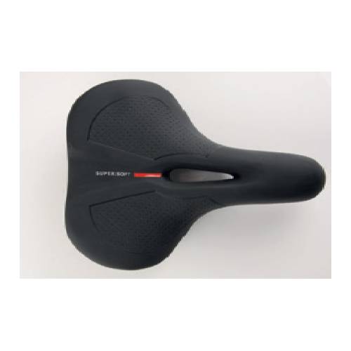 SELLA CICLO SUPER SOFT DONNA CON FORO *NERO* 225x210mm.