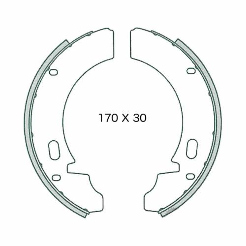 SERIE GANASCE FRENO PIAGGIO 150 APE/175 Pentarò POSTERIORI 4pz.