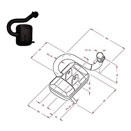 SILENZIATORE PIAGGIO 200 VESPA PE/PX SITO