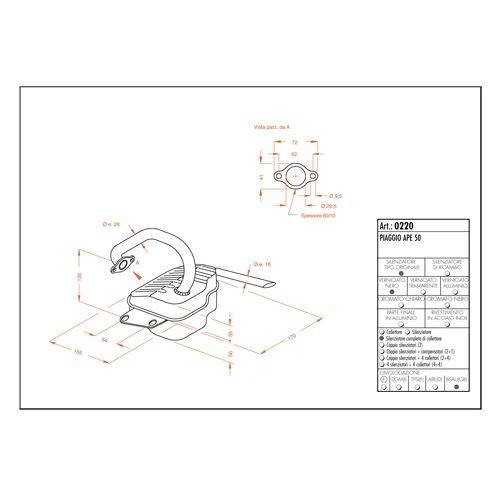 SILENZIATORE PIAGGIO APE 50 - SITO