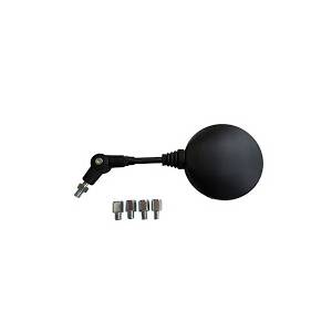 SPECCHIO SINISTRO/DESTRO TONDO SNODATO UNIVERSALE CON 4 ADATTATORI