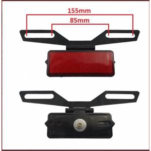 STAFFA SUPPORTO CATARIFRANGENTE POSTERIORE MOTO COMPLETA 89x35mm.