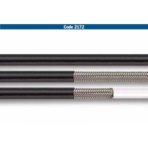 TUBO FRENO AERONAUTICO IN TRECCIA METALLICA AL DECIMETRO RIVESTITO *NERO*