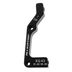 ADATTATORE PINZA FRENO CICLO DA FISSAGGIO SUPERIORE A FISSAGGIO LATERALE ANTERIORE DA 160mm. A 203mm. POSTERIORE DA 180mm. A 18