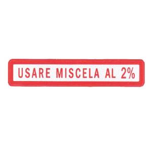 ADESIVO "Miscela 2%" PICCOLO