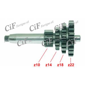 ALBERO CAMBIO PRIMARIO Z.10-14-18-22 PIAGGIO VESPA 50/125 Et3