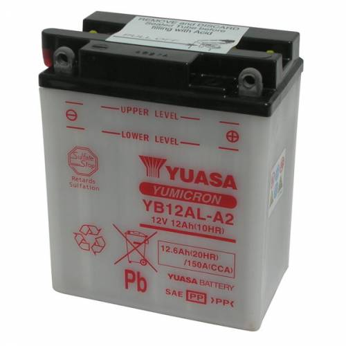 BATTERIA YB12AL-A2 12V 12Ah SPECIALE AVVIAMENTO - YUASA YB12AL-A2