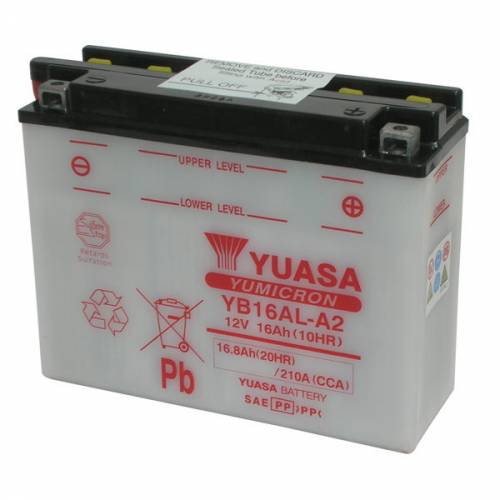 BATTERIA YB16AL-A2 12V 16A SPECIALE AVVIAMENTO - YUASA YB16AL-A2