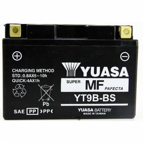 BATTERIA YT9B-BS 12V 8Ah SIGILLATA PRECARICATA - YUASA YT9B-BS