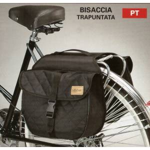 BORSA A BISACCIA TRAPUNTATA LUSSO *NERA*