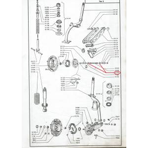 BUSSOLA SU PERNO RUOTA ANTERIORE PIAGGIO 50 APE PRIMA SERIE
