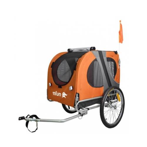 CARRELLO PORTA ANIMALI PER BICICLETTA *GIALLO*