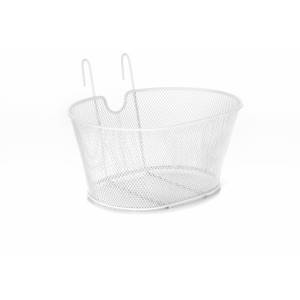 CESTINO ANTERIORE OVALE IN RETE CON GANCI *BIANCO*